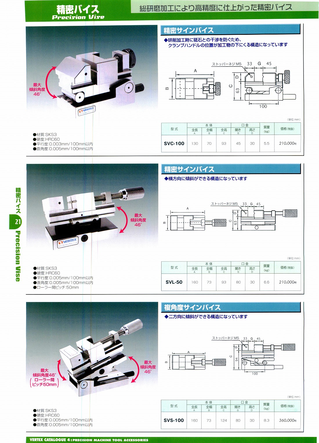 バーテックス　・精密サインバイス SVC-100　SVL-50　SVS-100